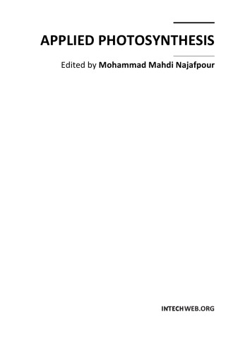 Applied Photosynthesis M Najafpour