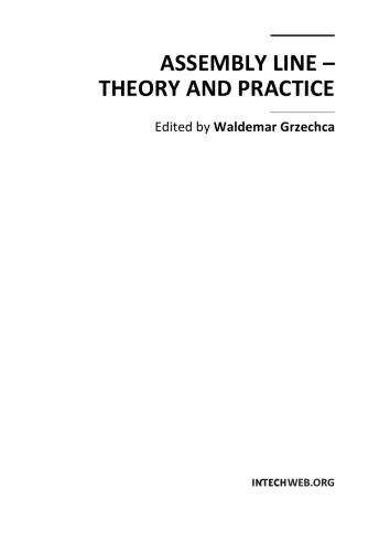 Assembly Line Theory And Practice W Grzechca