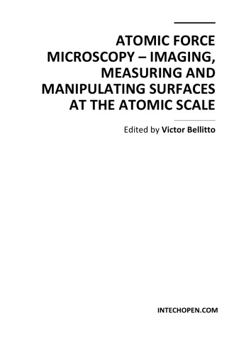 Atomic Force Microscopy Imaging Meas Manip Surfs At The Atomic Scale V Bellitto