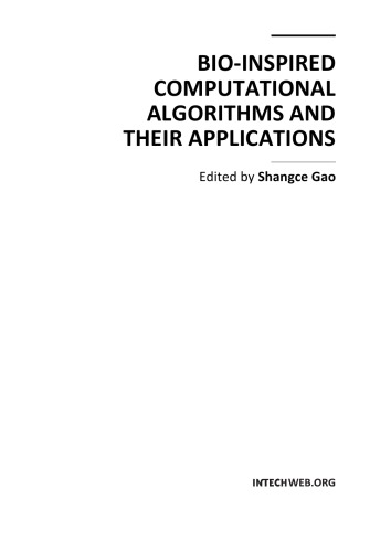 Bioinspired Computational Algorithms And Their Applns Appl Math S Gao