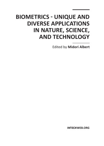 Biometrics Unique And Diverse Applns In Nature Sci And Tech M Albert