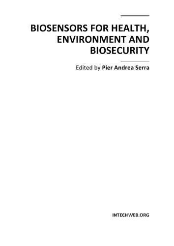 Biosensors For Health Environment And Biosecurity P Serra