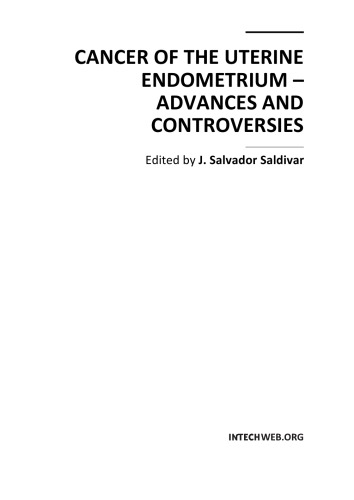 Cancer Of The Uterine Endometrium Advs Controvs J Saldivar