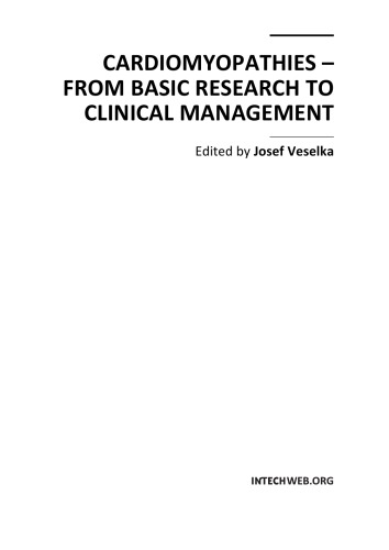 Cardiomyopathies From Basic Research To Clin Mgmt J Veselka