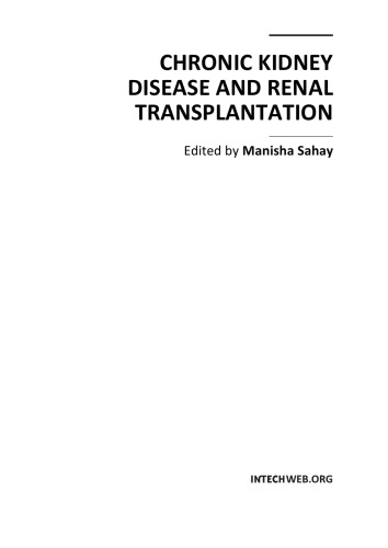 Chronic Kidney Disease And Renal Transplantation M Sahay