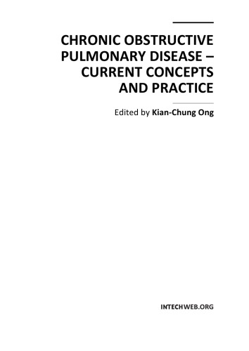 Chronic Obstructive Pulmonary Disease Curr Concepts And Practice K Ong