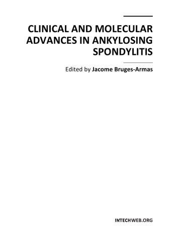 Clinical And Molecular Advs In Ankylosing Spondylitis J Brugesarmas
