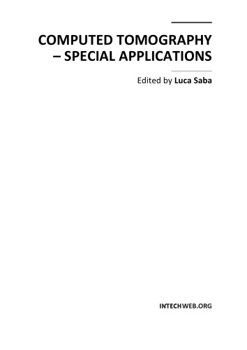 Computed Tomography Special Applications L Saba