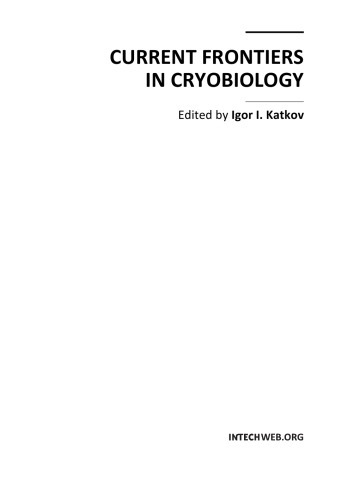 Current Frontiers In Cryobiology I Katkov