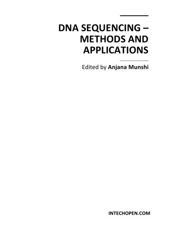Dna Sequencing Methods And Applns A Munshi