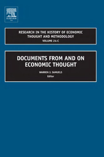 Documents From And On Economic Thought W Samuels