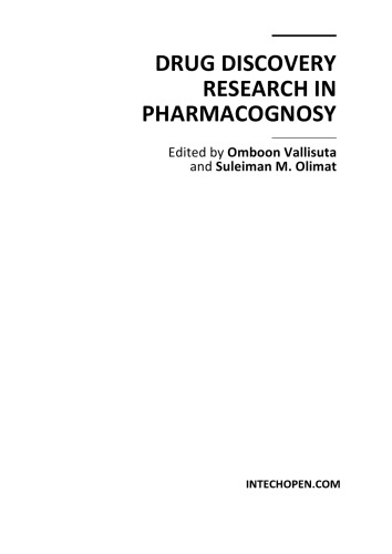 Drug Discovery Research In Pharmacognosy O Vallisuta S Olimat
