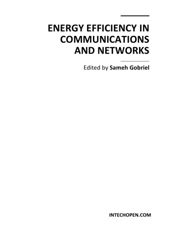 Energy Efficiency In Communications And Networks S Gobriel