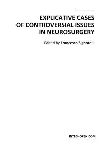 Explicative Cases Of Controversial Issues In Neurosurgery F Signorelli