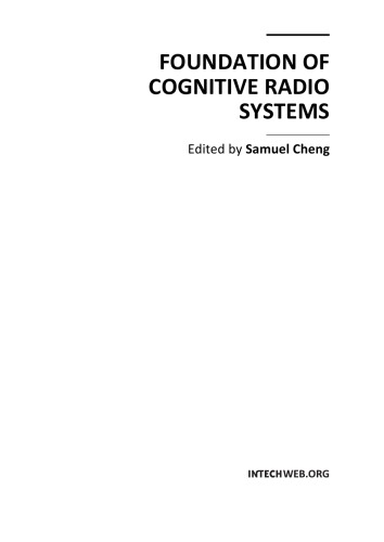 Foundation Of Cognitive Radio Systems S Cheng