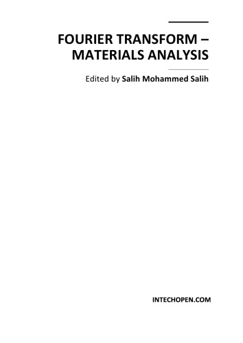 Fourier Transform Materials Analysis S Salih