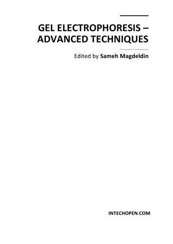 Gel Electrophoresis Adv Techniques Biochem S Magdelin