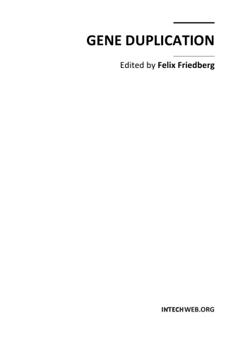 Gene Duplication F Friedberg