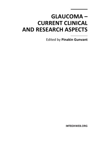 Glaucoma Current Clinical And Research Aspects P Gunvant