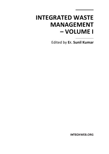 Integrated Waste Management Vol I S Kumar