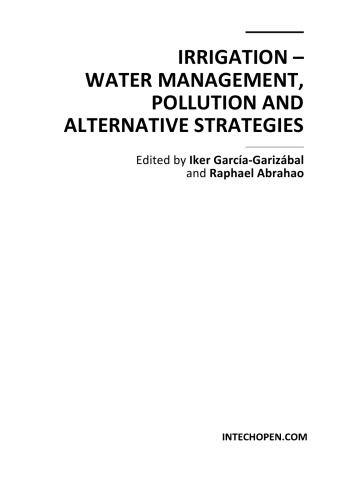 Irrigation Water Mgmt Pollution And Alt Strategies I Garciagarizabal