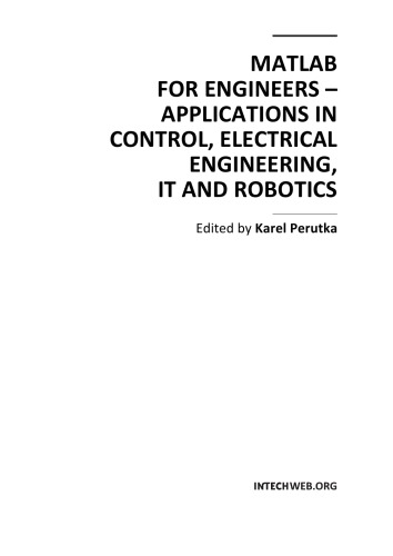 Matlab For Engineers Applns In Ctl Electrical Engrg It Robotics K Perutka