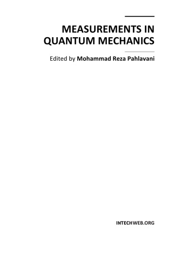 Measurements In Quantum Mechanics M Pahlavani