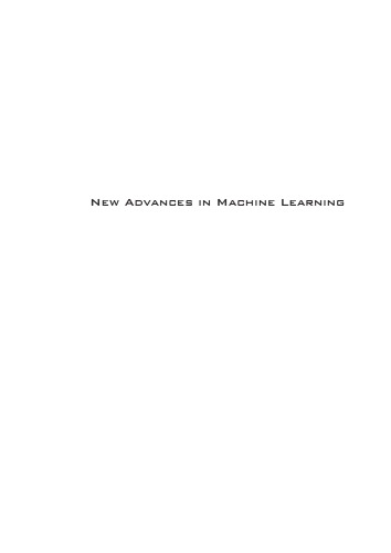 New Advances In Machine Learning J Zhang