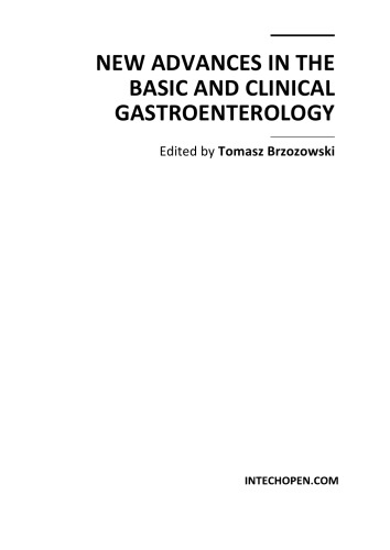 New Advances In The Basic And Clinical Gastroenterology T Brzozowski