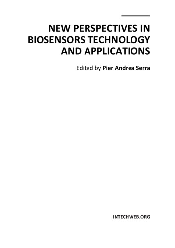 New Perspectives In Biosensors Technology And Applications P Serra