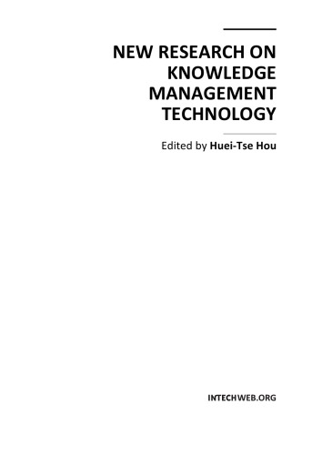 New Research On Knowledge Mgmt Technology H Hou
