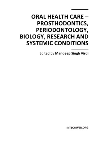 Oral Health Care Prosthodontics Periodontology Biology Etc M Virdi