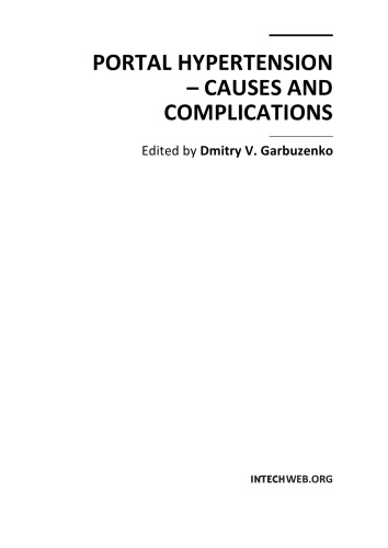 Portal Hypertension Causes And Complications D Garbuzenko