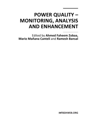 Power Quality Monitoring Analysis And Enhancement A Zobaa