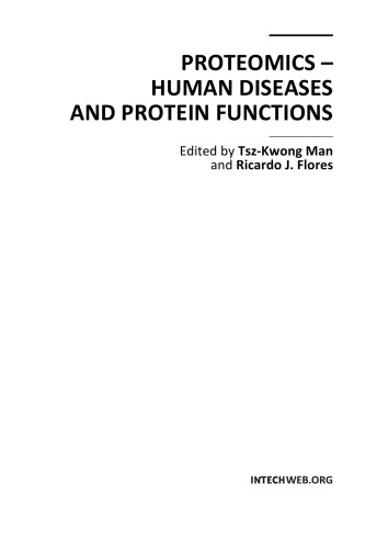 Proteomics Human Diseases And Protein Functions T Man R Flores