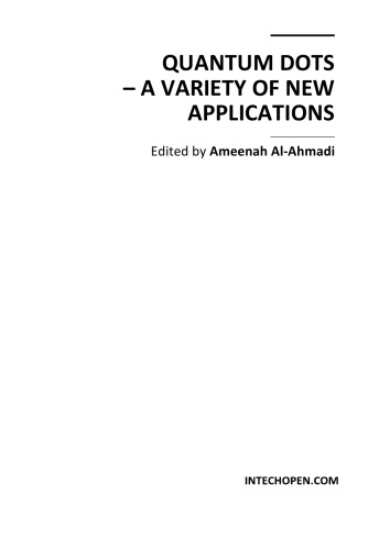 Quantum Dots A Variety Of New Applns Appl Physics A Alahmadi