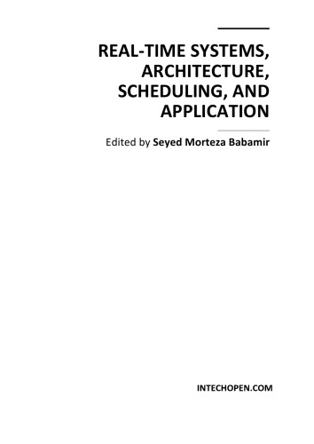 Realtime Systems Architecture Scheduling And Appln S Babamir