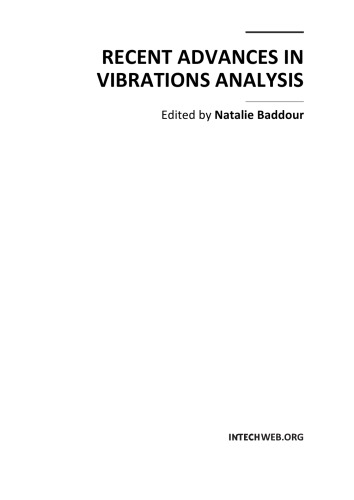 Recent Advances In Vibrations Analysis N Baddour
