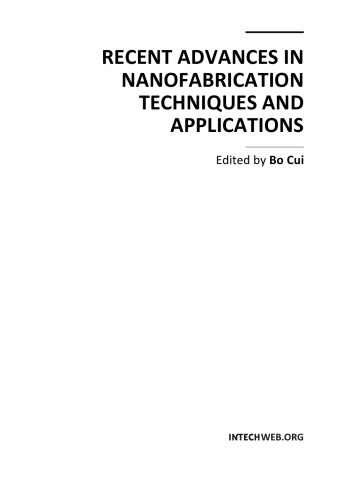 Recent Advs In Nanofab Techniques And Applns B Cui