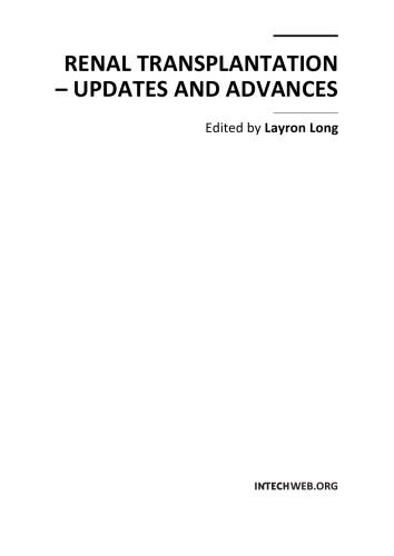 Renal Transplantation Updates And Advances L Long