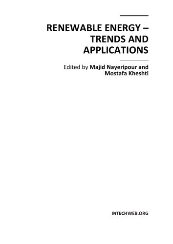 Renewable Energy Trends And Applns M Nayeripour M Kheshti