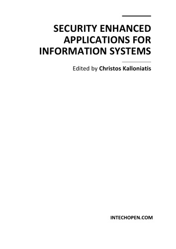 Security Enhanced Applns For Info Systems C Kalloniatis