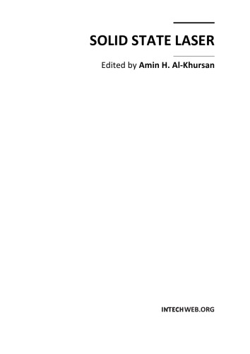 Solid State Laser Physics A Alkhursan