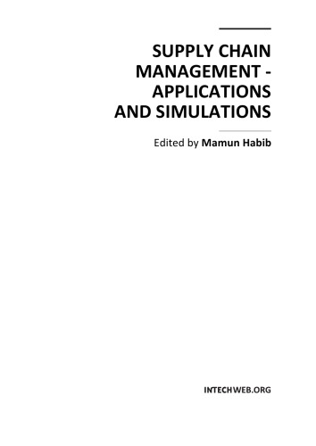 Supply Chain Management Applications And Simulations M Habib