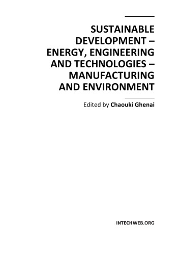 Sustainable Development Energy Engineering And Technologies C Ghenai
