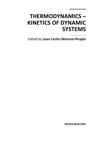 Thermodynamics Kinetics Of Dynamic Systems J Morenopirajan