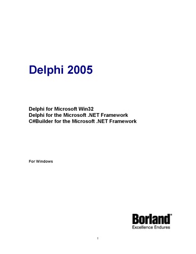 Delphi 2005 Borland Software Corporation