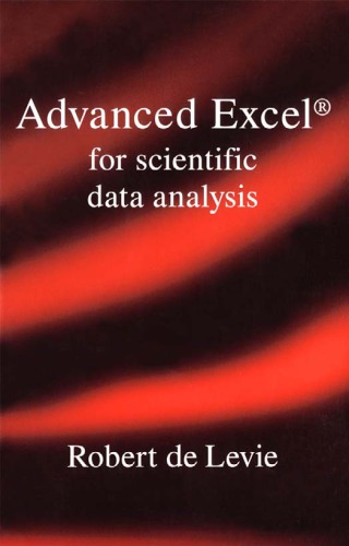 Advanced Excel For Scientific Data Analysis Robert De Levie