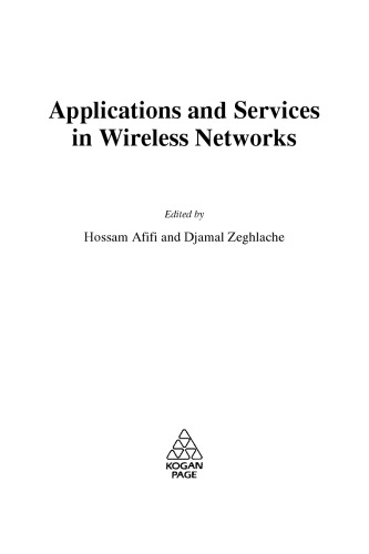 Applications And Services In Wireless Networks Hossam Afifi Djamal Zeghlache