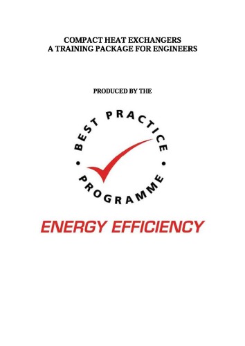 Compact Heat Exchangers A Training Package For Engineers Energy Efficiency Best Practice Programme